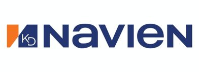 Navien company logo with stylized blue and orange design, featuring the text KD Navien.