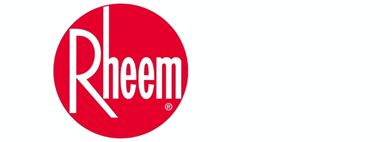 Rheem logo in a red circle, representing the brand's focus on HVAC and water heating solutions.
