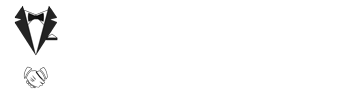Alt text: Logo for Auto Glass With Class, featuring a classy tuxedo and a handshake symbol, representing premium auto glass services.
