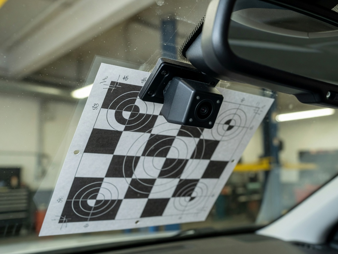 Interior windshield repair detail